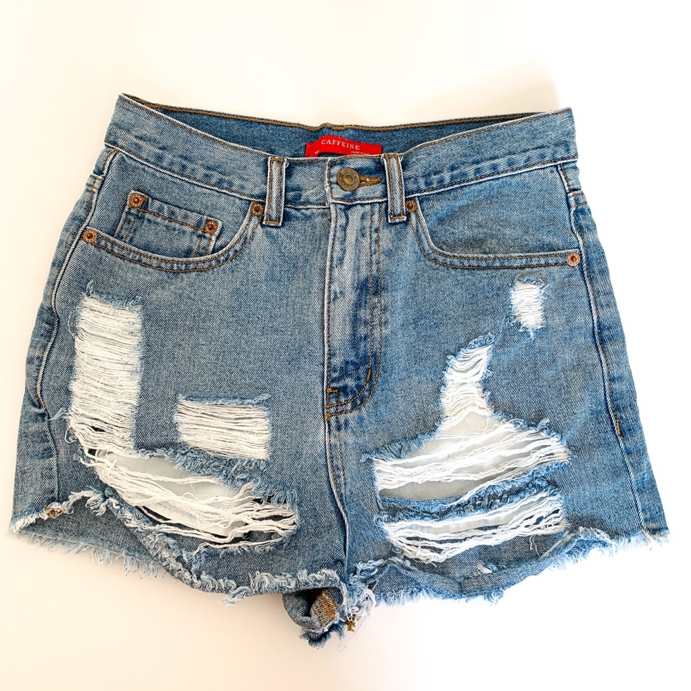 Ripped Denim Shorts